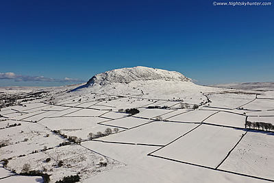Slemish Mountain Aerial Snow Scenes - March 10th 2023